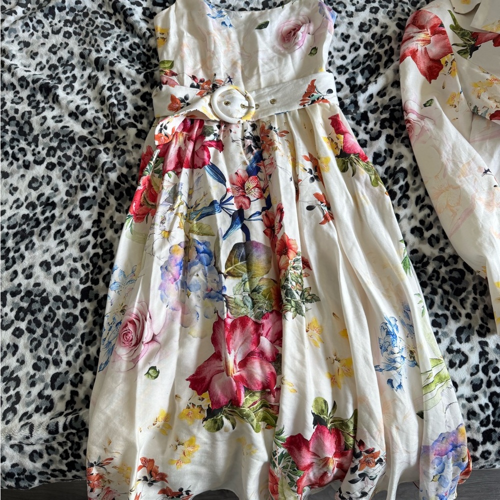 Glorious garden dress and matching Blazer NWT